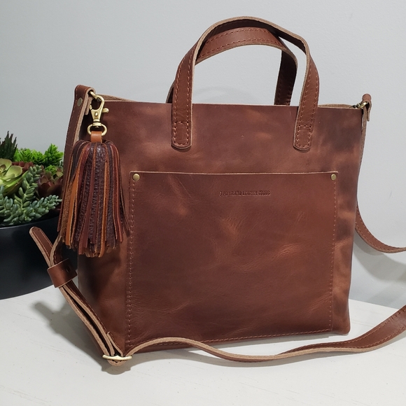 Rainbow XL Tassel in Chocolate Portland Leather Goods NEW - Picture 8 of 8